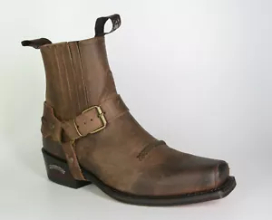 6445 58 Seta Sendra Botines Mad Dog Tanga Botas Motorista Cosido - Imagen 1 de 2