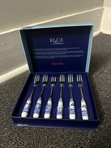 Spode Blue italian Set of 6 Pastry Forks.  (49) - Picture 1 of 8