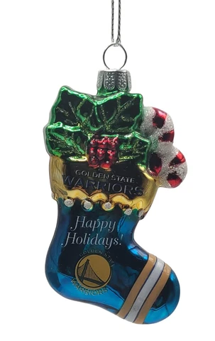 Molded Glass Glitter StockingOrnament (Golden State Warriors) Cover