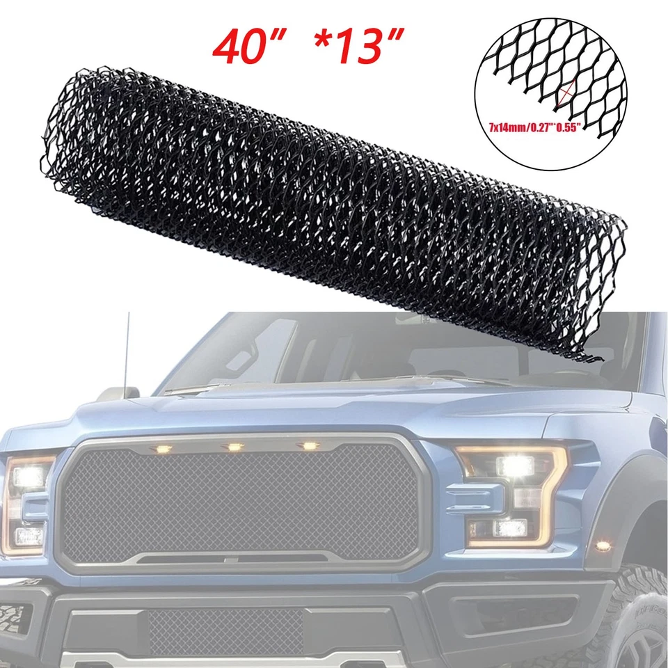 Универсальная автомобильная решетка 40 x 13 дюймов сетка алюминиевый сплав автомобильная решетка вставной бампер - Изображение 1 из 4