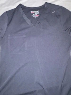 Grey's Anatomy by Barco Scrub Set Womens M Gray V Neck Top Pants Uniform - Image 1 of 3