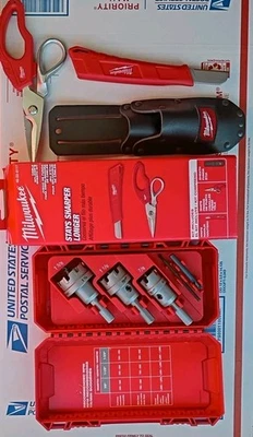 7 Pc (2 Packs) Millwaukee Elect. Tool Kit. 4 PC Hole Saw & 3Pc Cable Splice Kit. - Image 1 of 4
