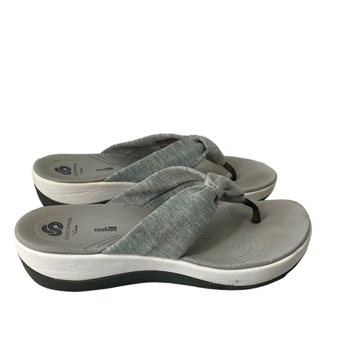Sandali donna Cloudsteppers by Clarks grigi nodo perizoma taglia 9 comodi ammortizzati