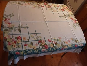 Nasturtium HTF Monroe? Tablecloth Vintage - Picture 1 of 4