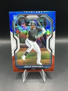 2021 Panini Prizm Baseball Red White Blue RC Jesus Sanchez Miami #148 - Picture 1 of 2