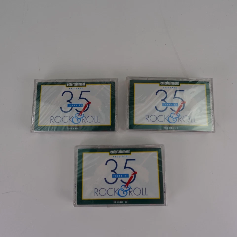 NOS Entertainment Weekly 35 Years of Rock & Roll Vol I II III Cassette Tapes - Image 1 of 3
