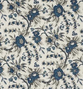 JASPER - MICHAEL S SMITH FABRIC "SINTRA - INDIGO" 3.8 METRES Linen - Picture 1 of 7