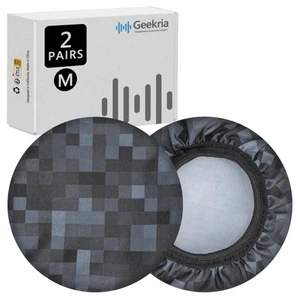 Geekria 2 Pairs Washable Headphone Covers Fits 3.2"-4.3"Headsets (M /MC Stone) - Picture 1 of 6