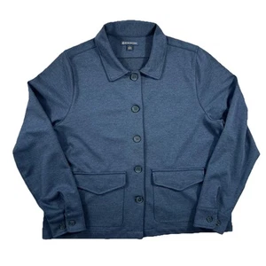 Brooks Brothers Women’s Jacket Mid-Layer Stretch Button #BB18205 Navy Heather Lg - Picture 1 of 10