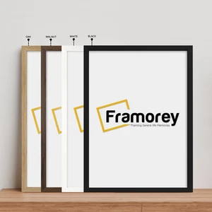 Black Poster Frame Sleek Matte Photo Frame Oak Walnut Silver Gold Narrow 2cm - Picture 1 of 25