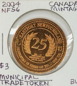 2004 Eastport Newfoundland $3 Town Council token Uncirculated NF56 - Picture 1 of 2