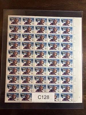 C128 US Air Mail Mint Sheet, 50 cent Harriet Quimby, Mint NH - Image 1 of 3