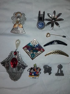 Menge 11 Vintage Brosche Krawattennadel Schal Pin Krawattenklammer usw. - Bild 1 von 6