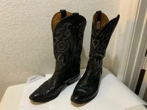 Herren Nocona schwarz Eidechse Stiefel-Größe 9,5D - Bild 1 von 15