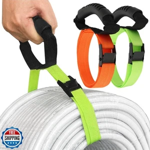 Heavy Duty Storage Straps with Handle(2 Pack) for Cables, Ropes and Hoses, Ex - Afbeelding 1 van 5