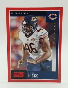 2020 Score Akiem Hicks Red Parallel #214 Chicago Bears 🔥🔥 - Picture 1 of 2