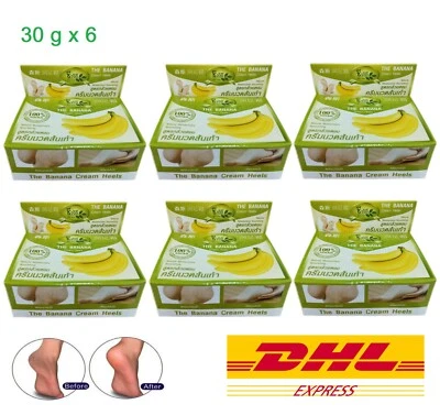 6 x The Banana Cream Heels Natural Moisturizers Nourishing Cracked Heel 30g - Image 1 of 4