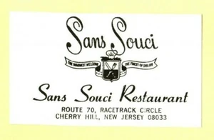 Pubblicità ristorante Sans Souci 1969 Cherry Hill, New Jersey - Foto 1 di 1