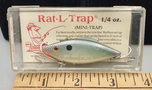 Vintage Bill Lewis Rat-L-Trap Fishing Lure Mini-Trap MT-40 Silver Shad 1/4 oz - Picture 1 of 3