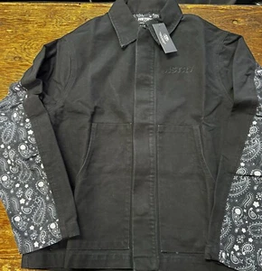 Chaqueta HSTRY X Nas Pato Lona Paisley Blanca y Negra Talla PEQUEÑA. AP-0056-SM - Imagen 1 de 7