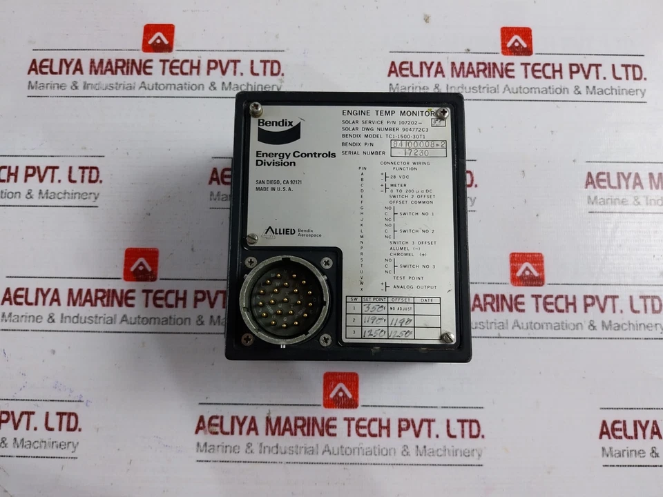 Bendix TC1-1500-30T1 Engine Temperature Monitor 28VDC 107202-55 - Image 1 of 4