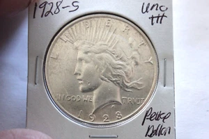1928-S KEY DATE UNC+++ PEACE DOLLAR - Picture 1 of 2