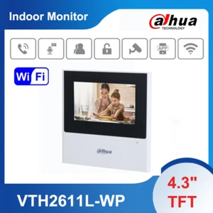 Monitor interior Dhua 4,3 pulgadas VTH2611L-WP IP y Wi-Fi POE video intercomunicador audio bidireccional - Imagen 1 de 7