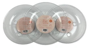 (3) CWP DS-600 Heavy Gauge Footed Carpet Saver Saucer, 6-Inch Diameter, Clear - Picture 1 of 6