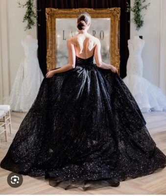 Lazaro Black Wedding Dress "Veronica" - Image 1 of 4