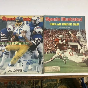 8. Dezember 1975 Bubba Bean A&M Football Sports Illustrated & 12. Januar 1981 Nfl Playoff - Bild 1 von 24