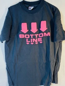 Vintage BOTTOM LINE World Tour Concert Tshirt 1990 1991 Puffy Print Size XL - Picture 1 of 12