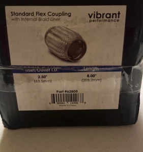 Vibrant 62808 Standard Flex Coupling w/Inner Braid Liner 2.5 in Dia x 8 in Long - Bild 1 von 4