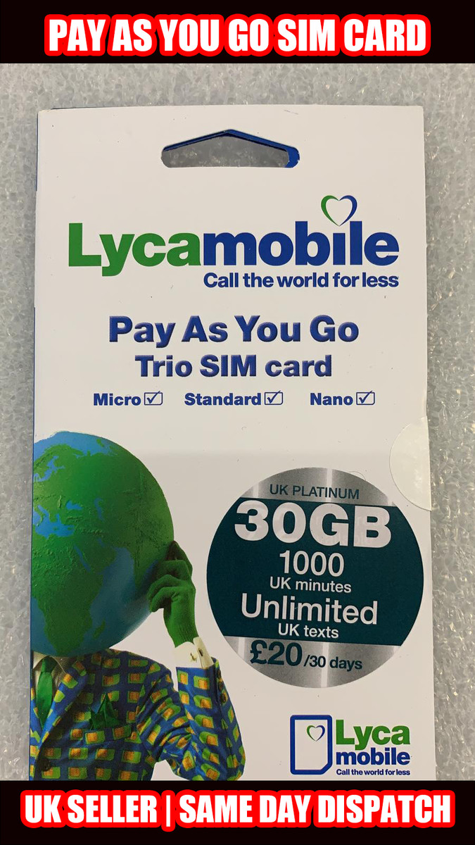 Prepaid Sim Card Usa Lycamobile Prepaid SIM Card  5GB 4G/5G Data,  Unlimited Talk & Text To 100 Countries Mint Mobile