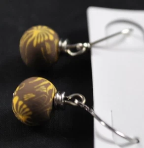 Jilzara Persian Tile Petite Earrings Polymer Clay Beads Handcrafted Artisan G2 - Picture 1 of 10