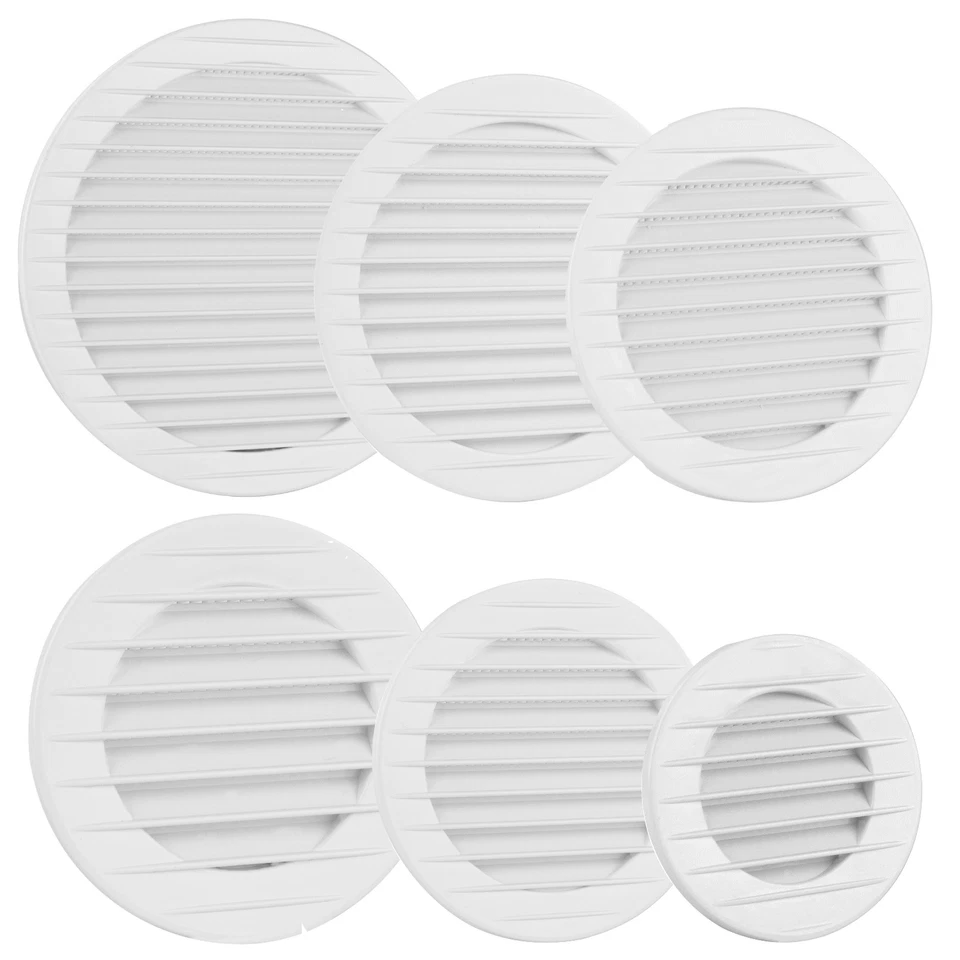 VONLIS Lüftungsgitter weiß Insekten Entlüftung rund Gitter Abluft Hinterlüftung