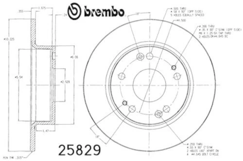 JUEGO DE 2 PIEZAS DISCO ROTOR FRENO TRASERO BREMBO OEM AJUSTE EXACTO HONDA ACURA TSX Accord Foto 1 de 1