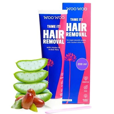 WooWoo Tame It! Natural Intimate Hair Removal Cream - Painless Vegan Hair