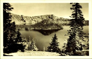 RPPC Crater Lake from Rim Drive National Park Oregon Photo Postcard - Picture 1 of 2