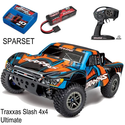 TRAXXAS TRX68077-4ORNG Slash 4x4 Ultimate + 1 x 5000 3S Lipo Akku + 4 A ID Lader - Bild 1 von 4