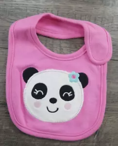 Baby Girl Clothes Carter's Newborn Pink Panda Baby Bib - Picture 1 of 1