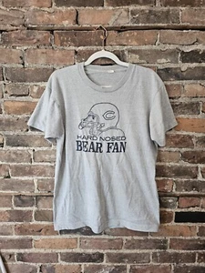 Rare Vintage Chicago Bears A Hard Nosed Bear Fan Graphic Single Stitch Tee NFL - Picture 1 of 8