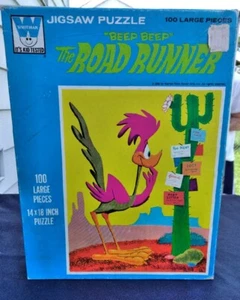 Vintage Whitman 14" x 18" 100 Piece The Road Runner Jigsaw Puzzle Complete - Picture 1 of 6