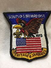 (rt6) Boy Scouts - Scouts of S. Brevard Dist. - 1973 Heritage Jamboree patch