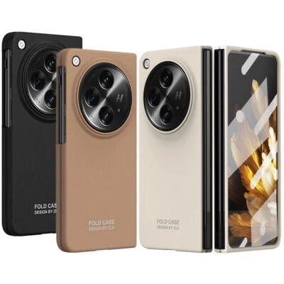 For OnePlus Open Luxury Hybrid Skin Feeling Cover PC Case Glass Screen Protector - Image 1 of 4