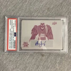 Placa de impresión magenta ceja de Anthony Davis autógrafos Space Jam 2021 Upper Deck - Imagen 1 de 2