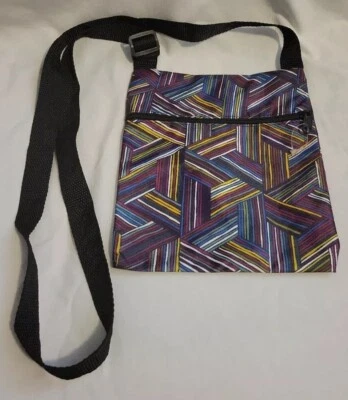 Linda Cartera Multicolor Sobre el Hombro Nylon Correa Ajustable Excelente ¡NUEVA SIN ETIQUETAS! Foto 1 de 4