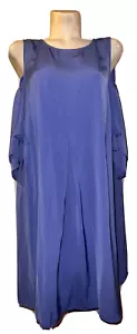 New ELOQUII Women's Size 18 Blue Cold shoulder Flutter Slv Cocktail Party Dress - Picture 1 of 6