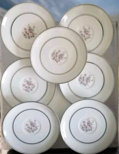 Lote De 7 Platos Platillo De Pan Y Mantequilla NORITAKE China STANTON 5407 De Colección Japón - Imagen 1 de 4