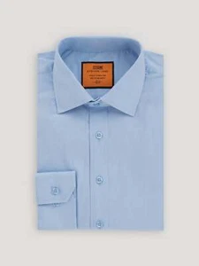 Popeline Oberhemd | Knopfmanschette | 100% Baumwolle | hellblau - Bild 1 von 14