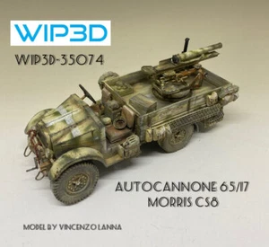 AUTOCANNONE da 65/17 su MORRIS CS8 PREDA BELLICA Scala 1/35 – 35074 WIP3D - Foto 1 di 3